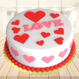Fondant Heart Lover Cake