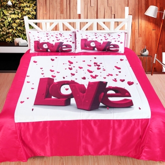 Beautiful Love Photo Printed Bed Sheet
