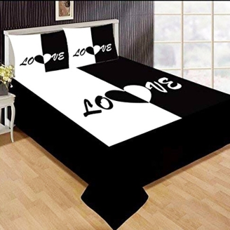 Love Velvet Photo Printed Bed Sheet