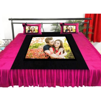 Couple Special Photo Printed Bed Sheet