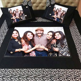 Special Family Photo Printed Bed Sheet