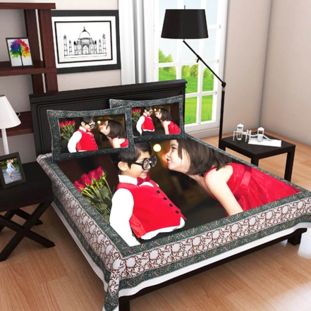 Photo Printed Bed Sheet For Brother Sister