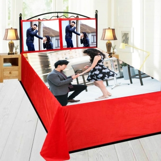 Purpose Day Special Photo Printed Bed Sheet
