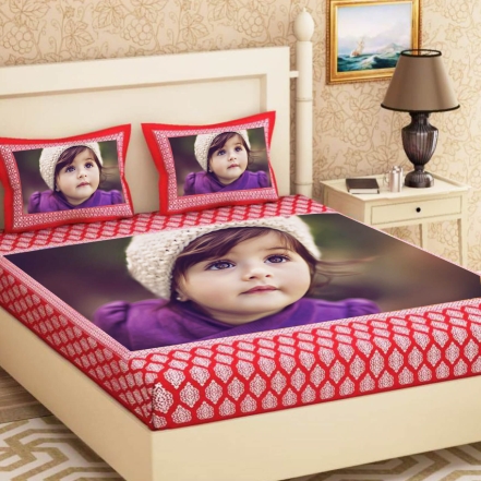 Sweet Baby Photo Printed Bed Sheet