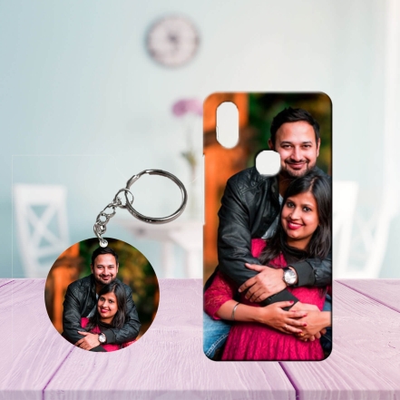 Cute Couple Mobile Cover And Key Chain