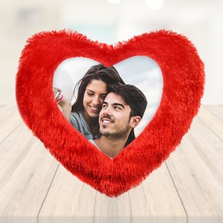 Heart Shape Cushion with Photo