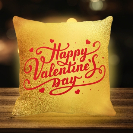 Valentine's Wishes Led Cushion