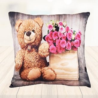 Teddy Printed Photo Cushion