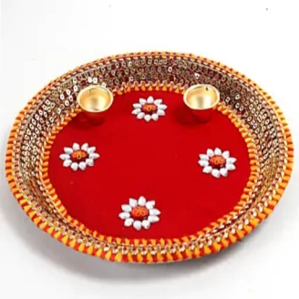 Decorated Pooja Plate