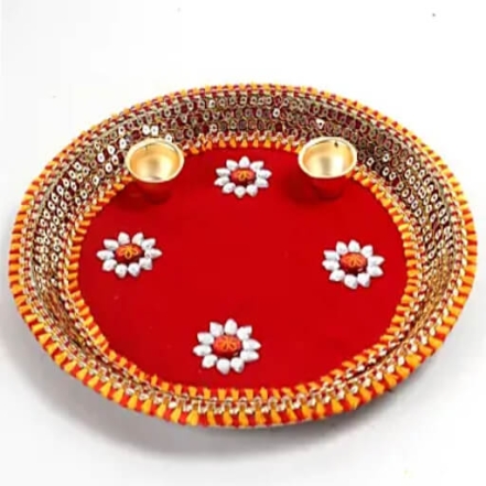 Decorated Pooja Plate