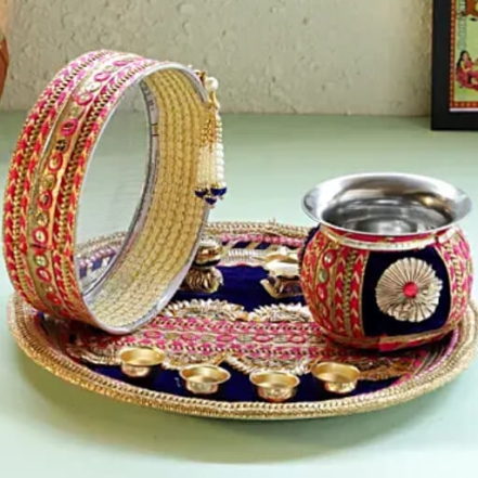 Karwa Chauth Thali Designer Set 1