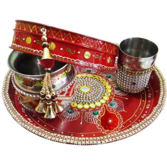 Karwa Chauth Thali Designer Set 3