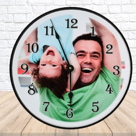 Family Photo Printed Clock
