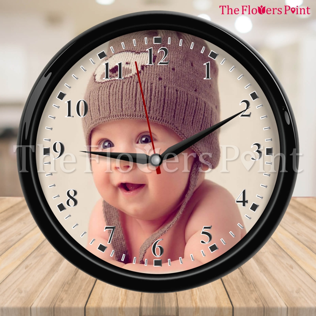 Customized Photo Wall Clock  Personalised Photo Wall Clocks