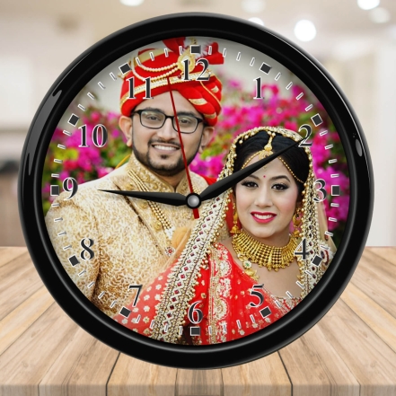 Customized Married picture Wall Clock