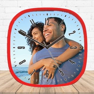 Square Photo Printed Clock