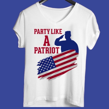 Party Time Text Printing T Shirt