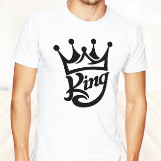 King Text Printed T-Shirt