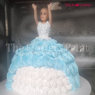 Beautiful Barbie Doll Cake Delivered in Shimla