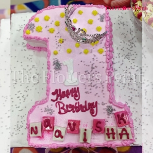 1st birthday cake delivered in Chandigarh