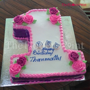 1st Birthday Digit Cake delivered in Banglore