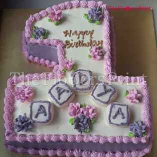 1st Birthday Digit Cake delivered in Agra