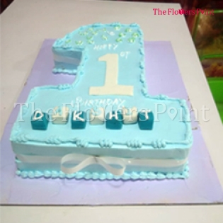 1st Birthday Cake for Boy 1.5 kg Delivered in Delhi