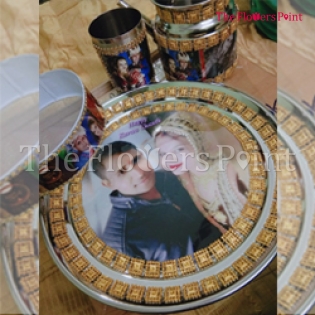 Decorative Karwa Chauth Thali Set delivered in Delhi