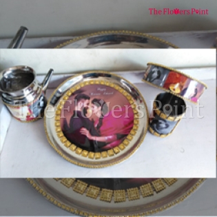 Decorative Karwa Chauth Thali Set delivered in Nagpur