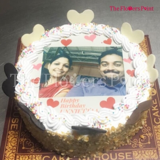 Gorgeous Butterscotch Photo Cake Delivered in Trichy