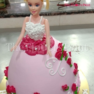 Strawberry Barbie Doll Cake Delivered in Mira-Bhayander 