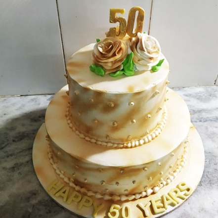 50th Birthday Cake Customized With Photos