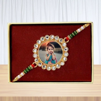 Decorated Sister Photo Printed Rakhi