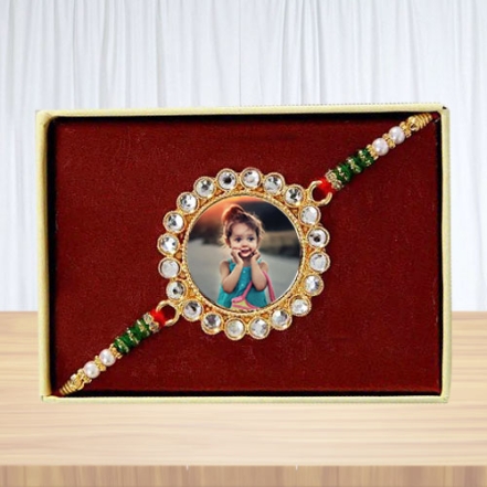 Decorated Sister Photo Printed Rakhi