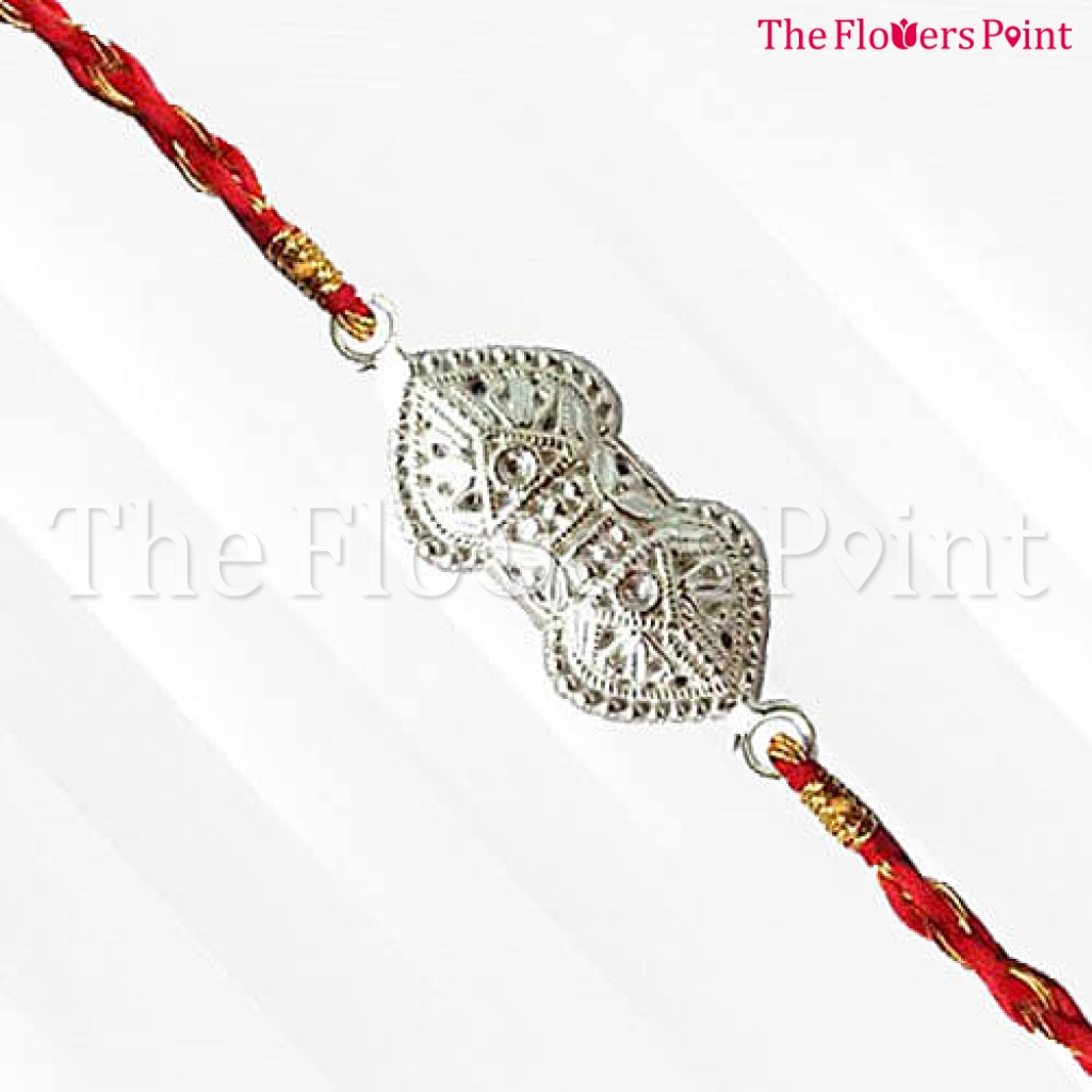 Silver Designer Rakhi