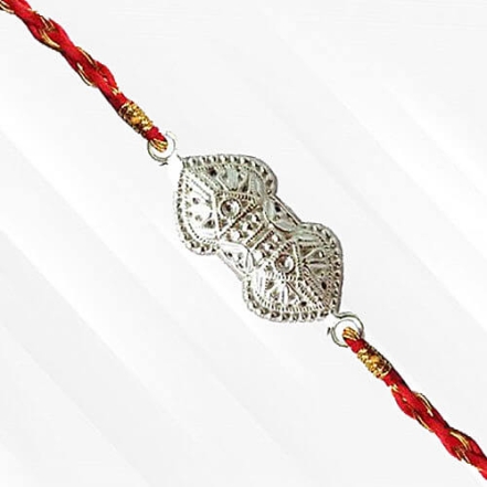 Silver Designer Rakhi