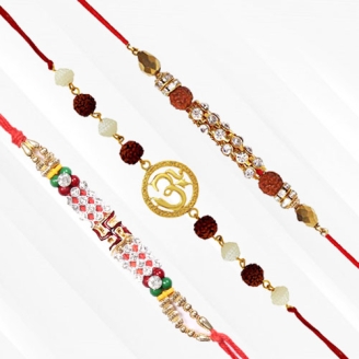 Three Pearl Rakhies