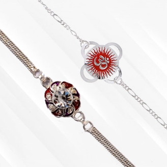 Pack of Two Silver Rakhies