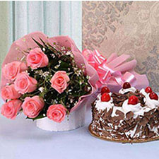 Flowers with Cake